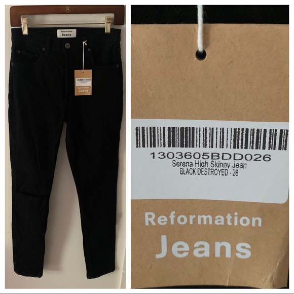 Reformation Serena High Skinny Jeans Black - Picture 13 of 13